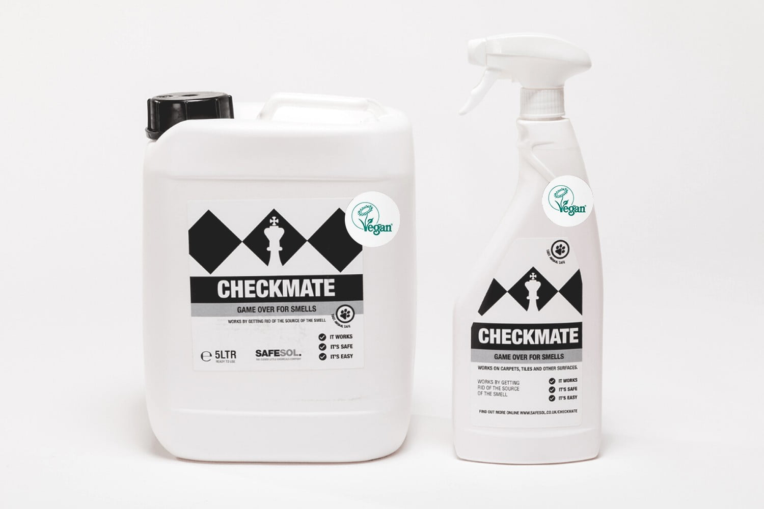 Checkmate spray and bottle